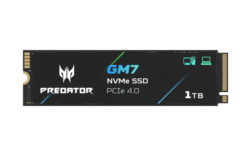 Acer Predator GM7 1TB NVMe 1.4 PCle Gen 4x4 M.2 SSD Read Speed