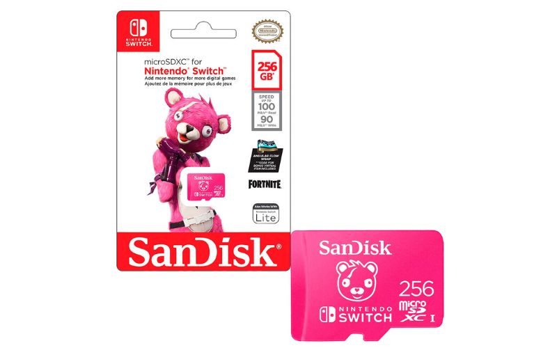 Sandisk 256GB microSDXC Memory Card,Nintendo Switch-Pink