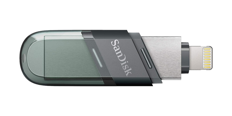 SanDisk 256GB iXpand Flip Flash Drive USB 3.1 & Lightening For iOS