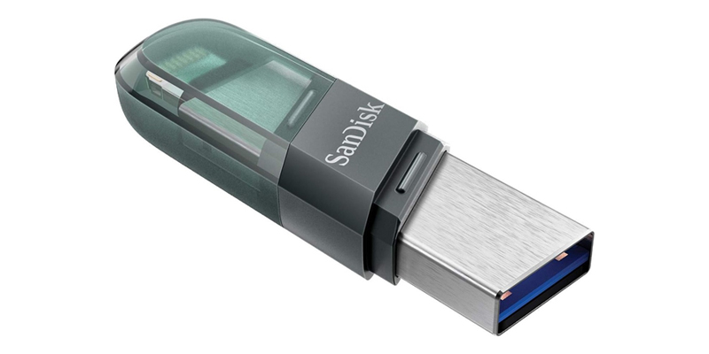 SanDisk 256GB iXpand Flip Flash Drive USB 3.1 & Lightening