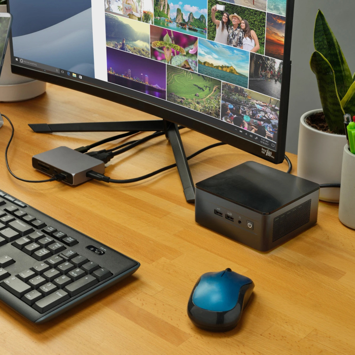 Mini PC Asus NUC 12 Pro Kit NUC12WSKi5 cu procesor Intel® Core™ i3-1220P pana la 4.40 GHz, fara