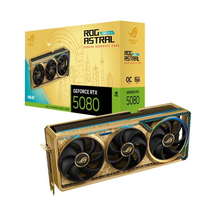 Shop Asus ROG Astral GeForce RTX 5080 Dhahab OC Edition 16GB GDDR7