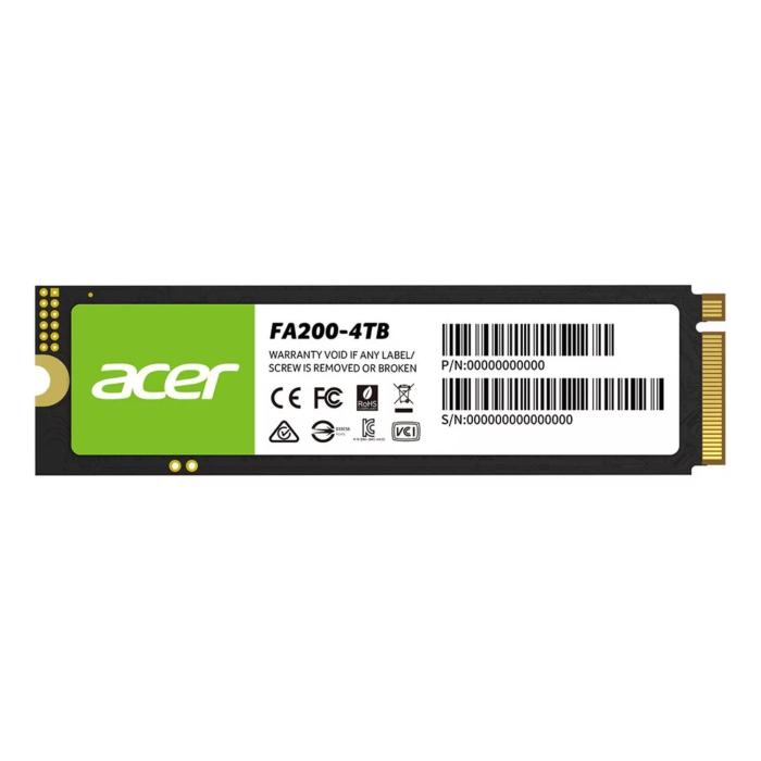4TB Acer M.2 SSD FA200 PCIe Gen4×4 Shop Acer FA200 4TB PCIe Gen4x4 M.2 NVMe SSD UpTo 7200MB/s Read