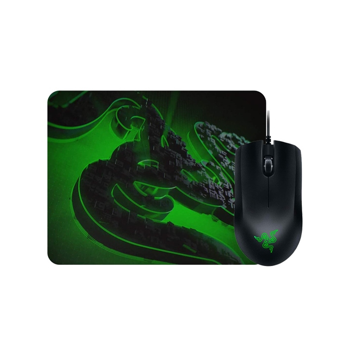 Razer Bundle Abyssus & Goliathus – Mouse Ottico 1800 DPI E Tappetino Small, Nero, Per Gaming