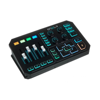TC Helicon Go XLR Revolutionary Online BroadCaster Platform With 4-Channel Mixer, Motorized Faders, Sound Board And Vocal Effects