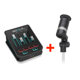 TC Helicon Go XLR Bundle - TC Helicon Go XLR Mic + TC Helicon Go XLR Mini Online BroadCast Mixer - Black