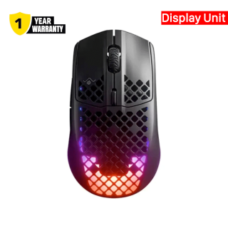 Display Product - SteelSeries Aerox 3 Wireless/Bluetooth Ultralight Weight Gaming Mouse 18,000 CPI, 6 Programmable Button, 200 Hour Battery Life