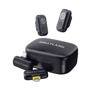 HollyLand Lark A1 Combo 2-Person Wireless Microphone System USB-C Version Lightning - Space Gray