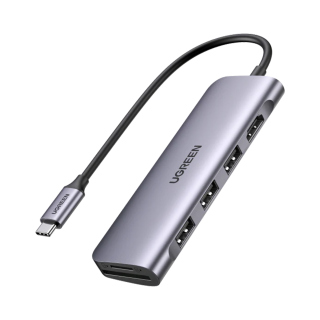 UGreen USB-C 6-in-1 Multifunction Adapter - Space Gray