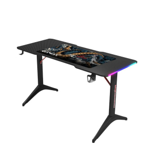 Gamax D2208B RGB Carbon Fiber Gaming Table 120*60*74 cm With MousePad - Black