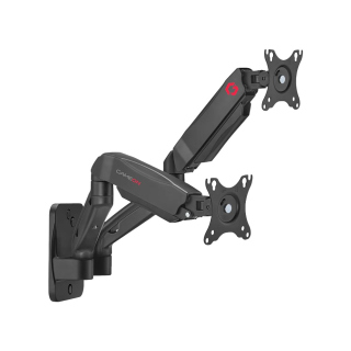 GAMEON Economy Spring-Assisted Wall Mounted Dual Monitor Arm Stand & Mount For Gaming & Office Use (17