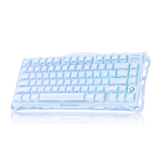 GravaStar Mercury K1 75% Wireless Mechanical Gaming Keyboard For Windows XP & Above/Mac_Special Edition - ICE Blue Special Edition