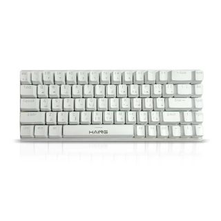 Haing Compact 65% Wired RGB Mechanical Gaming Keyboard With Blue Mechanical Switches (Tacticle & Loud) English/Arabic, White | HI-MKB68-W