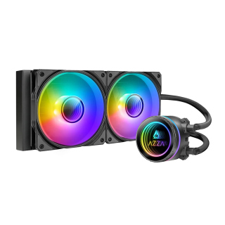 AZZA Galeforce 240mm ARGB CPU Liquid Cooler - Black
