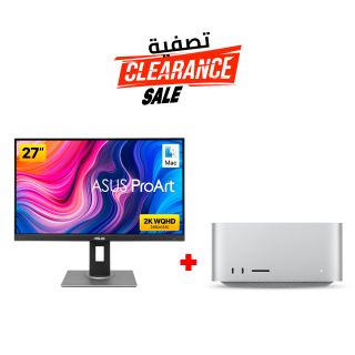 Apple Mac Studio M2 Ultra Chip 24-Core CPU 60-Core GPU 64GB RAM 2TB SSD (Silver) With (FREE) Asus ProArt Display 27