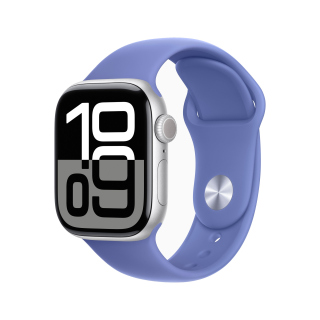 Apple Watch Series 10 GPS 42mm Silver Aluminium with Denim Sport Band – M/L ( Apple Official One Year Warranty )