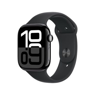 Apple Watch Series 10 GPS 46mm OLED Retina Jet Black Aluminium with Black Sport Band – M/L ( Apple Official One Year Warranty )