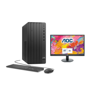 HP Pro Tower 290 G9 E PCI Desktop, 13th Gen. Intel Core i7-13700 Processor, 8GB Ram, 512GB SSD, Intel UHD Graphics 770 (Windows 11 Pro License) With Keyboard & Mouse + AOC E2070SW 19.5’’ Monitor