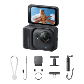 Insta360 GO Ultra Tiny Hands -Free 4K Cam Creator Bundle - Black