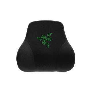 Razer Head Cushion - Neck & Head Support For Gaming Chairs Memory Foam Padding, Wrapped In Plush Black Velvet - Black