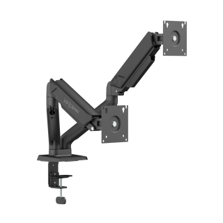 Sades Viper Dual Monitor Arm Screen Rotation Spring Inside - Black (Fit Screen Size 17