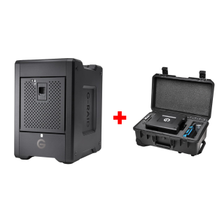 SanDisk Professional G-Raid Shuttle4 48TB Enterprise-Class Drive,Upto 1000MB/s Read,Upto 1100MB/s Write,ThunderBolt 3 (40Gbps) + G-RAID SHUTTLE 4 Pelican iM2500 Storm Carry-On Case