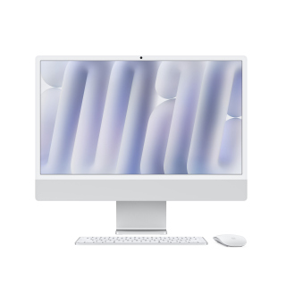 Apple iMac M4 Chip, 10-Core CPU, 10-Core GPU, 32GB Unified Memory, 1TB SSD Storage, 24’’ Nano-Texture Glass Retina display, Magic Mouse & Magic Keyboard (Eng/Arb), Silver | Z1K100255
