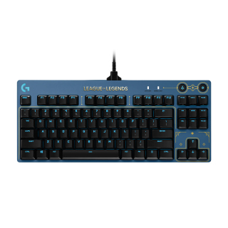 Logitech Pro League oF Legends Wired Keyboard GX Brown Taxtile Switches -Black/Blue
