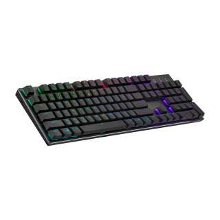 Cooler Master SK653 Full Sized Wireless/Bluetooth RGB Mechanical Keyboard With Low Profile Clicky Blue Switch - Black