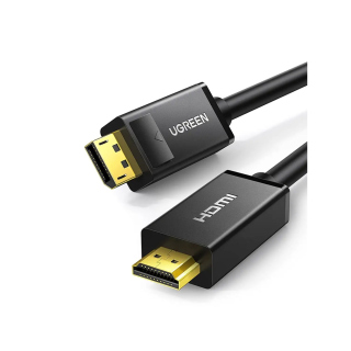 UGreen DisplayPort Male to HDMI Male Cable 2m - Black