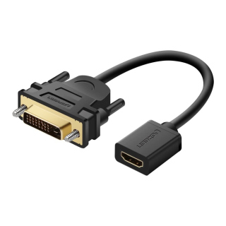 UGreen DVI Male To HDMI Female Adapter Cable 22cm - Black