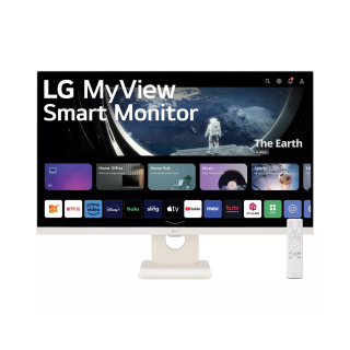 LG 27" (27SR50F) Full HD IPS MyView Smart Monitor with WebOS and Built-in Speakers - White
