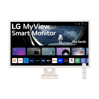 LG 32" (32SR50F) Full HD IPS MyView Smart Monitor with WebOS and Built-in Speakers - White