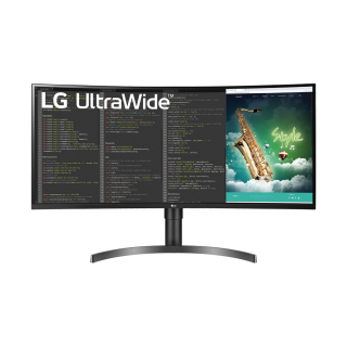 LG 35'' 35WN75CN-B QHD(3440 x 1440) 100Hz Ultra Wide Curved HDR Monitor,sRGB 99% USB Type-C 90W Power Delivery,2x7W Speakers