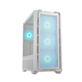 Cougar MX600 Mid Tower Tempered Glass Side Panel Case with 4 RGB Fans - White