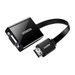  UGreen HDMI to VGA Converter With Audio 25cm - Black