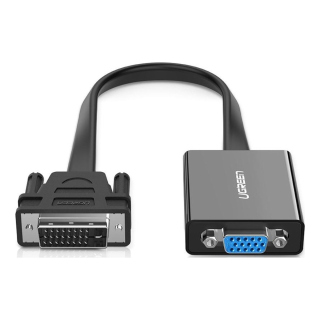 UGreen DVI-D to VGA Active Converter Flat Cable - Black