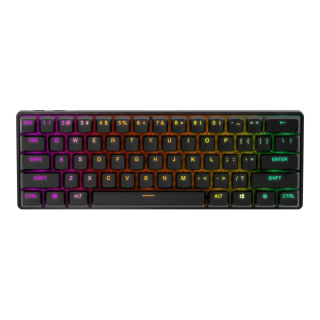 SteelSeries Apex Pro Mini Wired / 2.4 GHz / Bluetooth 60% Adjustable Mechanical Gaming Keyboard OmniPoint Switches - Black | 64842 - US English