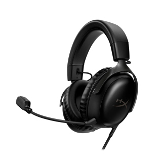 HyperX Cloud III – Wired Gaming Headset, PC, PS5, Xbox Series X|S, Angled 53mm Drivers, DTS,USB-C, USB-A, 3.5mm – Black (727A8AA)