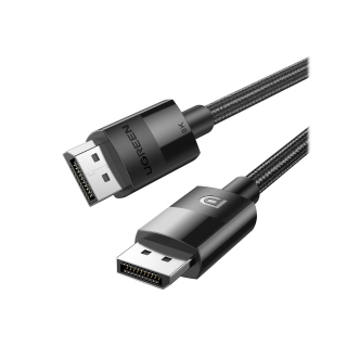 UGreen DP114 DisplayPort 1.4 Male to Male Nylon Braided Cable 1m - Black