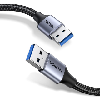 UGreen USB-A Male To USB-A Male 3.0 Alu Case Braided Cable 2M 