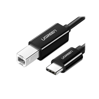 UGreen USB-C to USB-B 2.0 Printer Cable 1m - Black