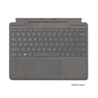 Microsoft Surface Pro 9 Signature Type Cover Keyboard (ENG-ARB) - Platinum