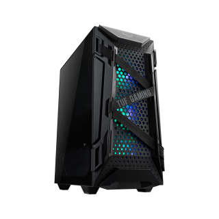 Asus TUF Gaming GT301 Mid-Tower Tempered Glass Side Panel Case with HoneyComb Front Panel & 3 ARGB Fans + 1 Rear Fan - Black