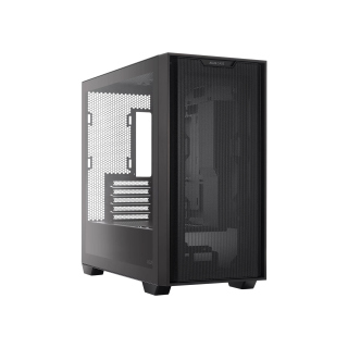 Asus A21 Micro ATX Tempered Glass Side Panel Case Without Fan - Black