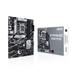 Asus Intel Prime B760-Plus, Intel B760 LGA 1700, DDR5 ATX Motherboard, three PCIe 4.0 M.2 Slots, Thunderbolt (USB4) Support, Aura Sync