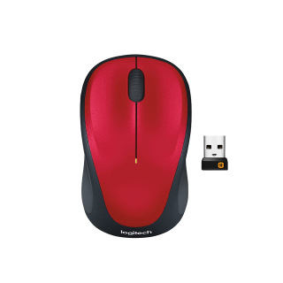 Logitech M235 Wireless Mouse - Black/Red
