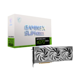 MSI GeForce RTX 4070 Super Gaming X Slim 12GB GDDR6X Graphic Card - White
