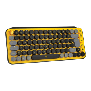 Logitech Pop Keys Wireless Mechanical Keyboard - Yellow/Black