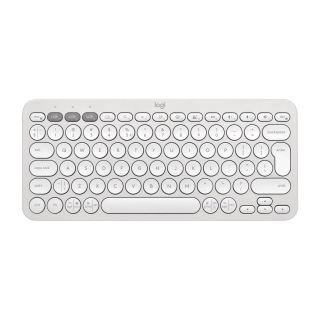 Logitech K380s Pebble Keys 2 Slim Wireless Bluetooth Keyboard (English) - White